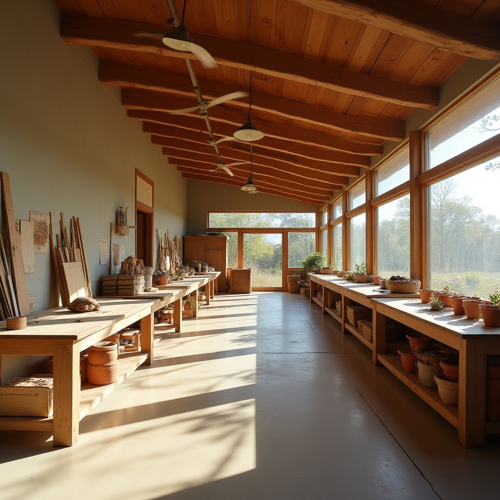 Interiér dielne školy Midnárod Springs